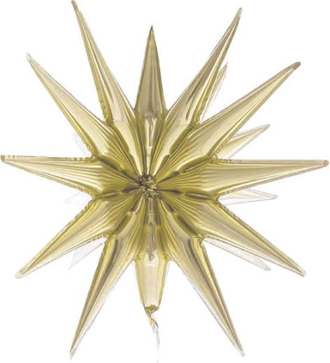 Folienballon 3D-Stern Champagner 50 cm