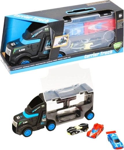 Lkw mit Spielzeugautos mit Aufbewahrungskoffer und 3 Autos
