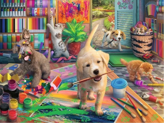 Ravensburger Puzzle Sweet Artists – Cute Crafters, 750 Teile
