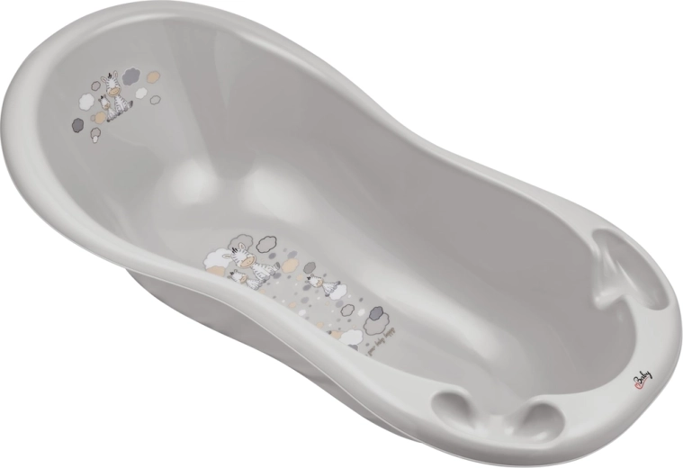 Maltex Babybadewanne Zebra 100 cm, grau