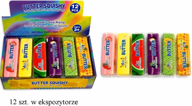 Sensorischer Anti-Stress-Quetschball „Butter“ im Frucht-Design – 1 Stück