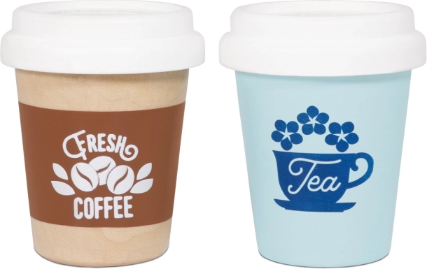 Le Toy Van Kaffee und Tee zum Mitnehmen – Holzset mit 2 Bechern