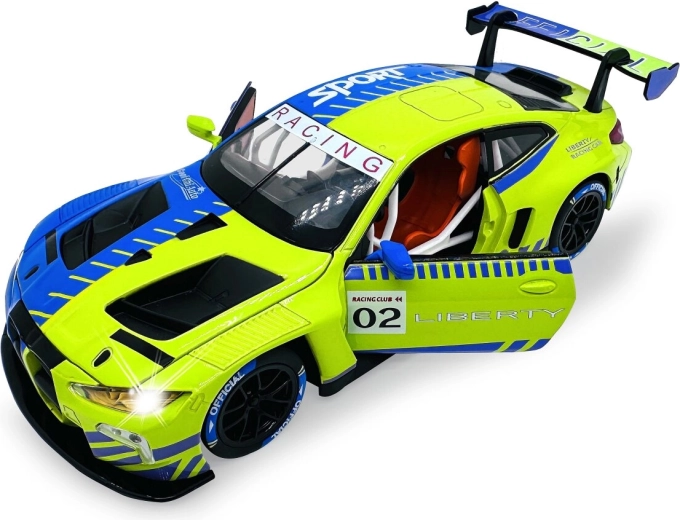 Metallmodell BMW M4 GT3 im Maßstab 1:24 mit Licht und Sound