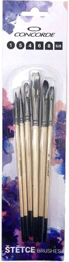 Set aus Nylonpinseln CONCORDE, 6 Stk.