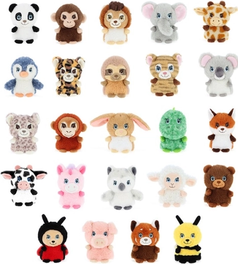 Keeleco Mini-Plüschtiere 10 cm (Mix aus 24 Arten)