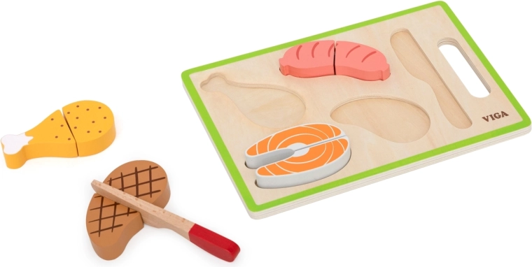 Viga Holzset zum Schneiden von Fleisch