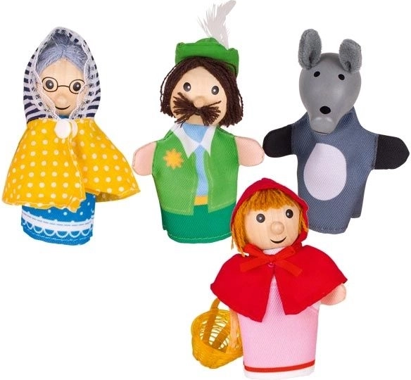 Goki Set Fingerpuppen Rotkäppchen, 4 Stk.