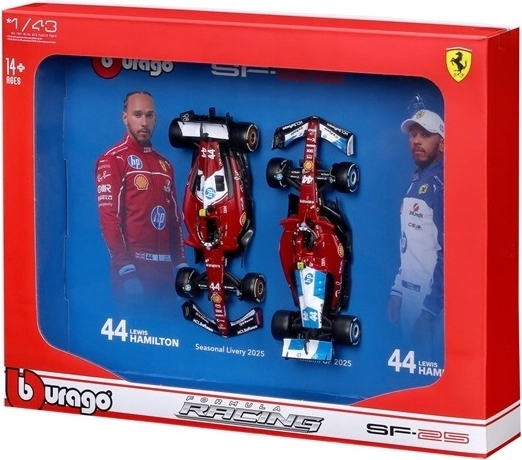 Bburago Sammlerset Ferrari Formula SF25 L. Hamilton 2 Stk. 1:43
