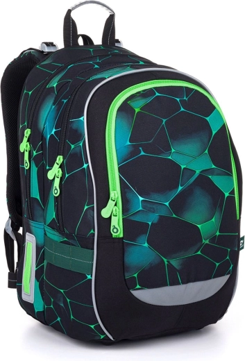 Schulrucksack Topgal Coda mit grünen Elementen