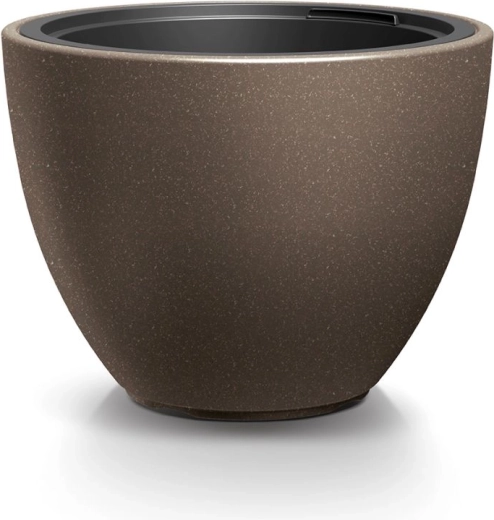 Blumentopf mit Einsatz HEOS Eco Wood 29,8 cm – Kaffee