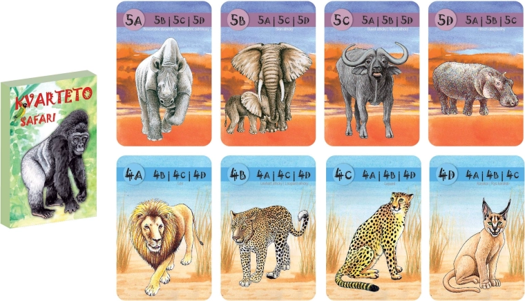 Safari Quartettspiel für Kinder