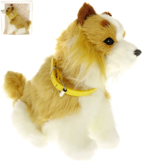 Interaktiver Plüschhund mit Batteriebetrieb, Sound und Leine – 1 Stück