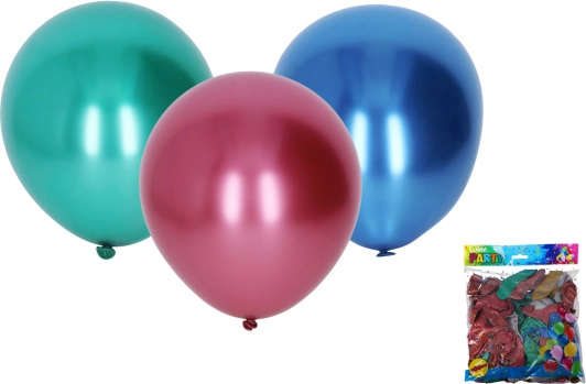Aufblasbarer chromfarbener Ballon 25 cm