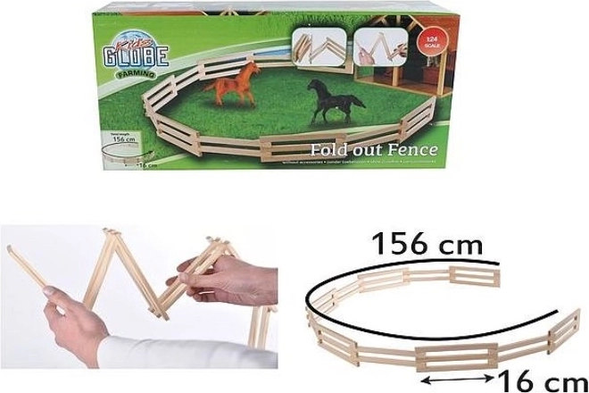 Holzzaun für Tiere 156 cm 1:24 Kids Globe