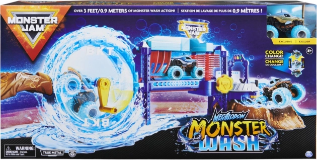 Monster Jam Megalodon Monster Wash – interaktive Waschstation für Trucks 1:64