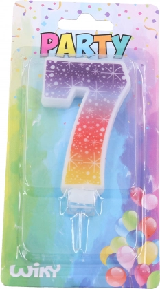Partykerze Nummer 7 Sterne