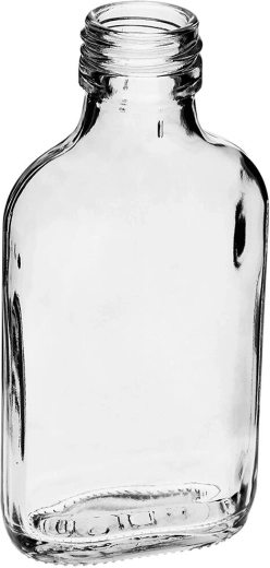 Glaskolbenflasche 100 ml – klare Taschenflasche für Spirituosen