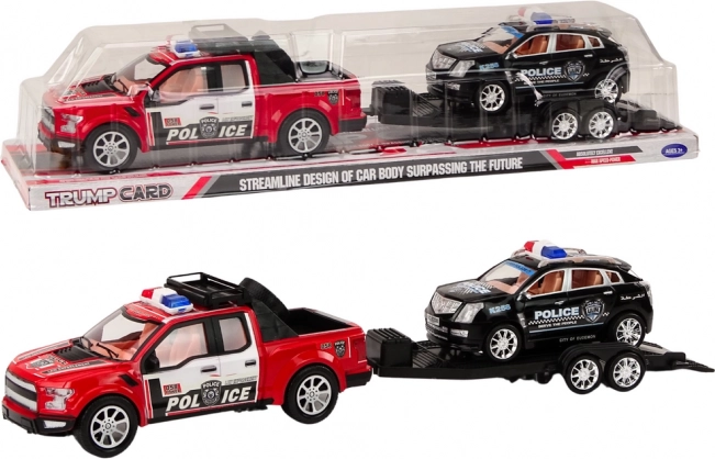 Polizeipickup mit Anhänger Polizeiset für Geländefahrzeuge