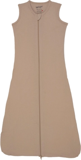 Lodger Schlafsack ohne Ärmel Hopper Seersucker beige 86/98