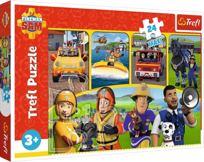 Puzzle 24 MAXI Feuerwehrmann SAM und Freunde Trefl