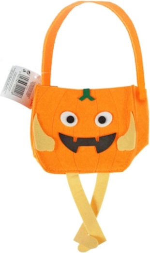 Halloween-Filzkörbchen Kürbis