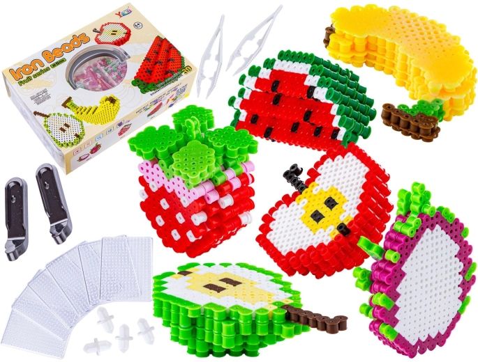 Bügelperlen 3D – Obst, Set mit 3000 Stk.