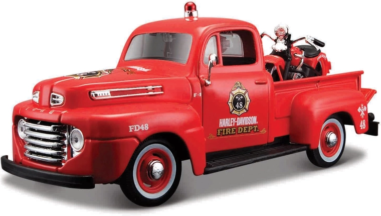 Maisto Harley-Davidson Custom 1948 Ford F-1 Pick-up mit Motorrad 1936 EL Knucklehead 1:24