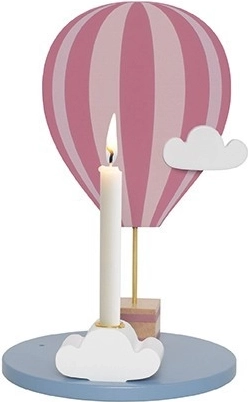 Jabadabado Kerzenhalter Heißluftballon Rosa