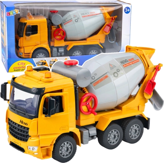 Kinder-Betonmischer-Baufahrzeug mit drehbarer Trommel, Licht und Sound