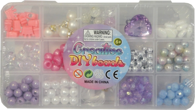 Perlen im Etui mit Fächern – kreatives Set zur Schmuckherstellung