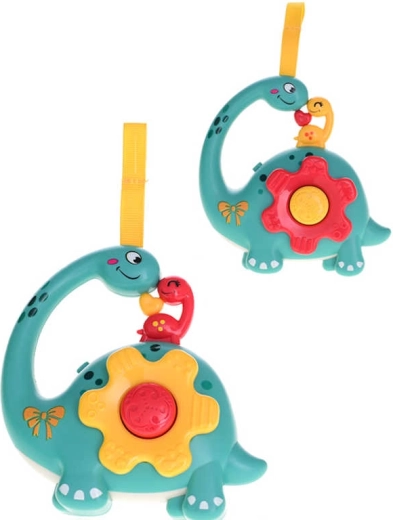 Rassel Dinosaurier mit Licht und Sound 12 cm batteriebetrieben - 1 Stück