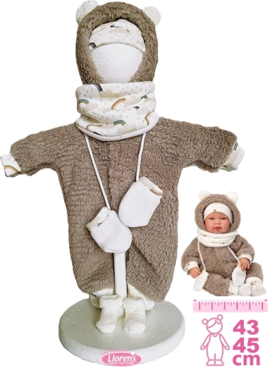 Llorens Outfit für Puppe New Born 43–45 cm, 5-teiliges Set