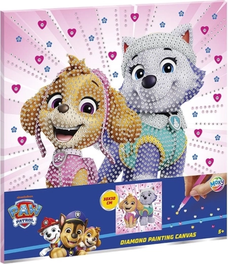 Diamantmalerei auf Leinwand PAW PATROL 30 × 30 cm