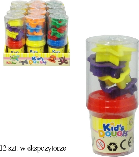 Knetmasse mit Förmchen, 12 Stk.