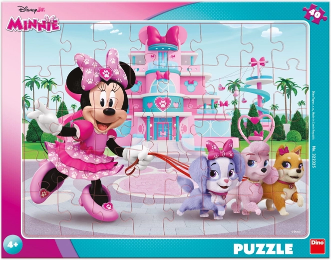 Puzzle Minnie mit Hündchen 40 Teile DINO