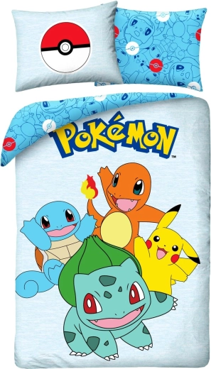 Pokémon-Baumwollbettwäsche 140 × 200 cm + 70 × 90 cm