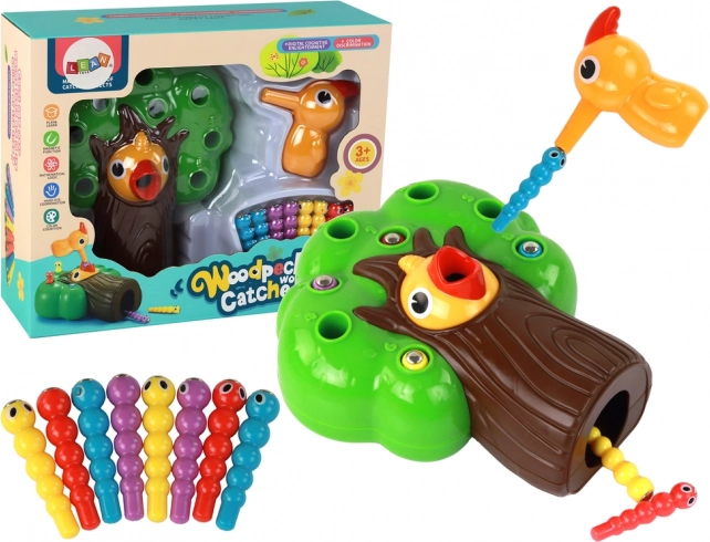 Magnetisches Geschicklichkeitsspiel – Fang den Wurm und füttere den Vogel