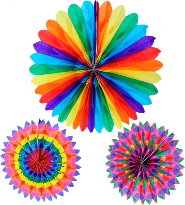 Papier-Hängedekoration 50 cm – Farbmix