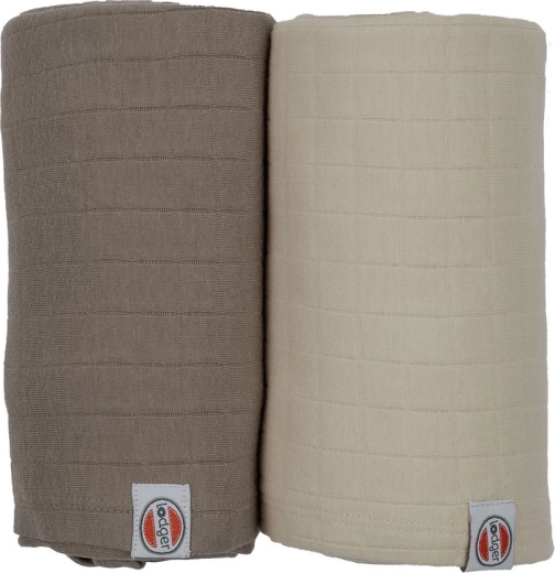 Lodger Swaddler Solid, Set 2 Stk. 110 × 110 cm birch/buffalo