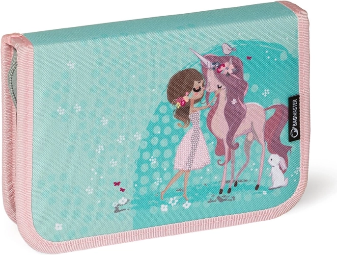 Bagmaster Schulmäppchen mit zwei Klappen mit Einhorn und Häschen