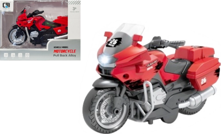 Motorrad mit Schwungradantrieb und Licht