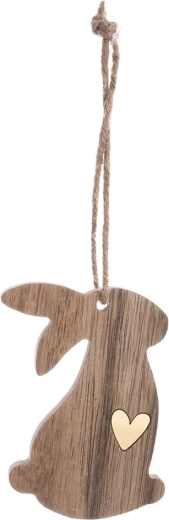 Hängedekoration Holz-Hase braun 10 cm