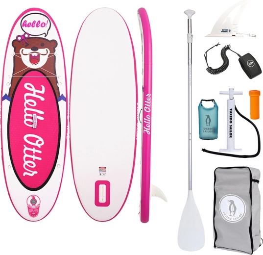 Kinder-Aufblasbares Paddleboard FunWater Tuxedo Sailor 240 cm (rosa)