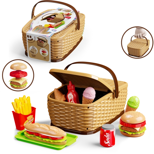 Kinder-Picknickkorb mit Burger-Set