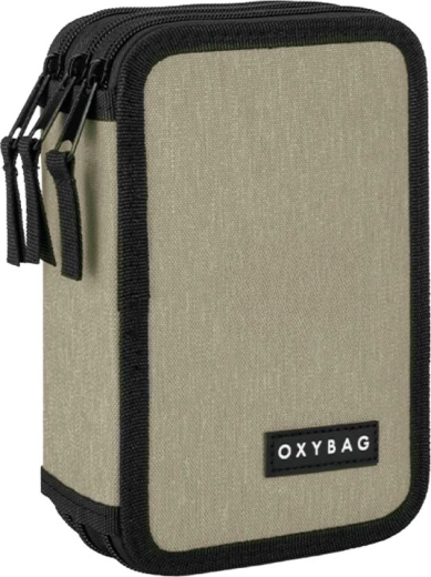 Dreistöckiges Schüleretui UNICOLOR Mocca – leer