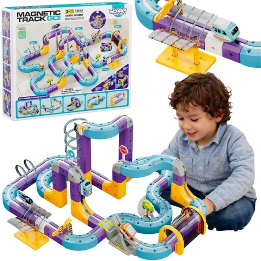 WOOPIE magnetische Zugstrecken-Bausatz 126 Teile