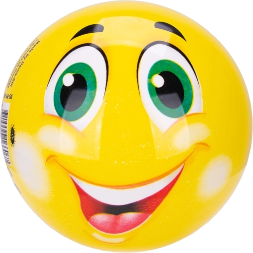 Farbiger Ball mit fröhlichem Gesicht 13 cm