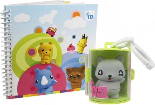 Inky Dinks Notizbuch und Schlüsselanhänger mit Stempel Tiskáček