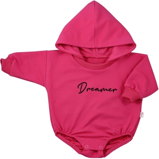 Baby-Sweatshirt-Body mit Kapuze Koala Dreamer, dunkelrosa – Dunkelrosa – ean 37533