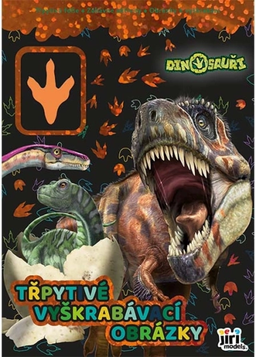 Glitzernde Kratzbilder Dinosaurier
